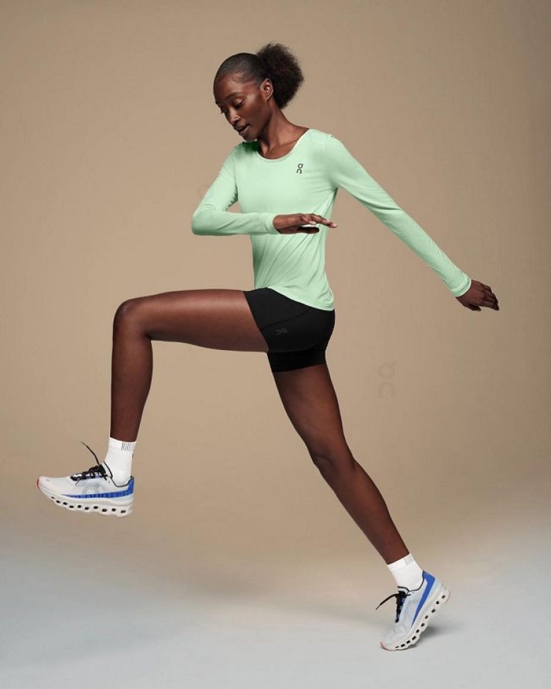 Green On Cloud Performance Long-T Women's T Shirts | On_IN8807