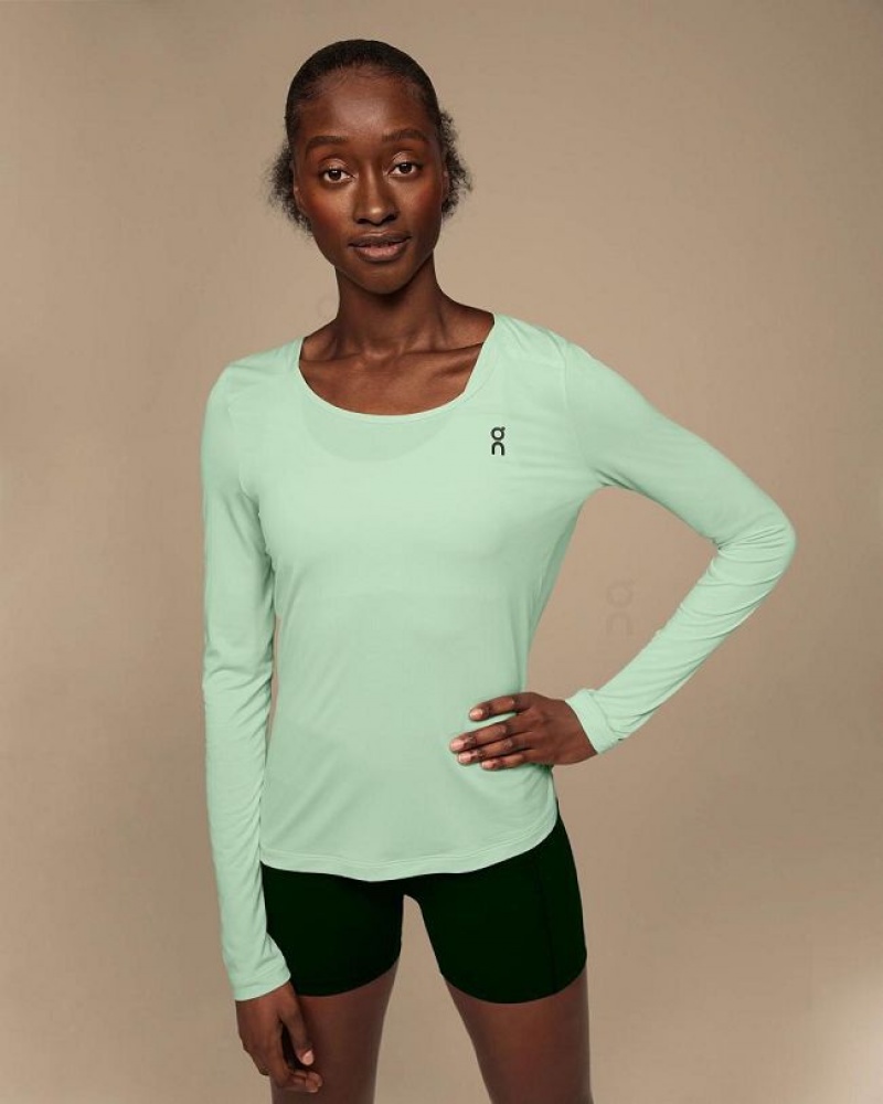 Green On Cloud Performance Long-T Women's T Shirts | On_IN8807