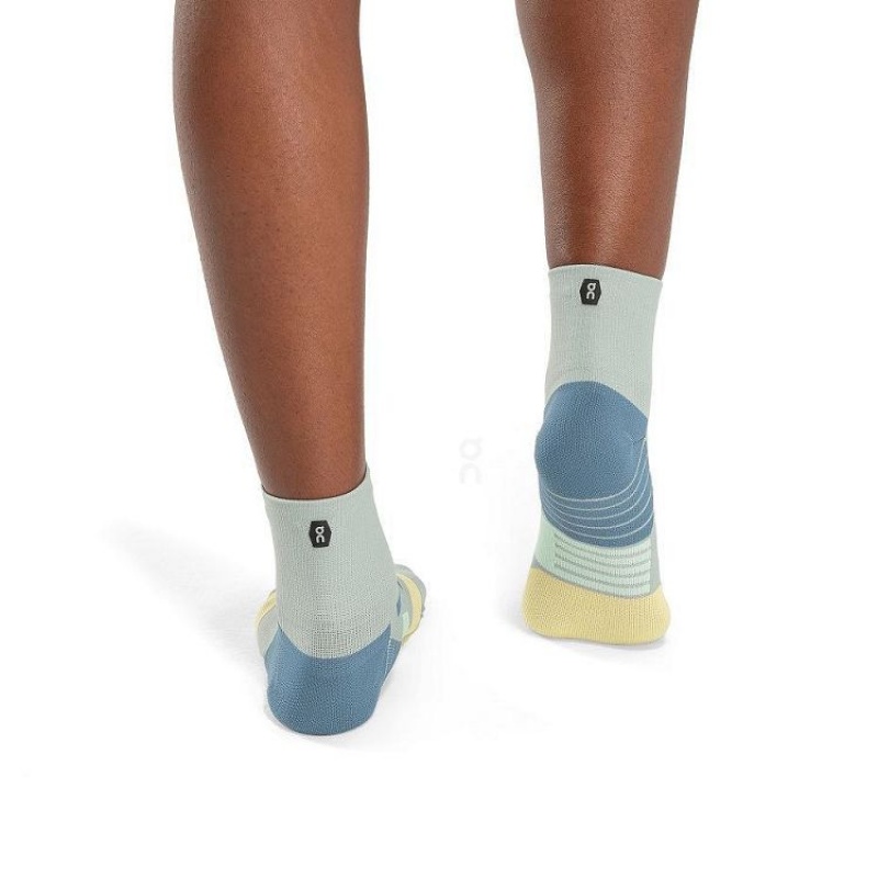 Green / Blue On Cloud Performance Mid Men's Socks | On_IN8082