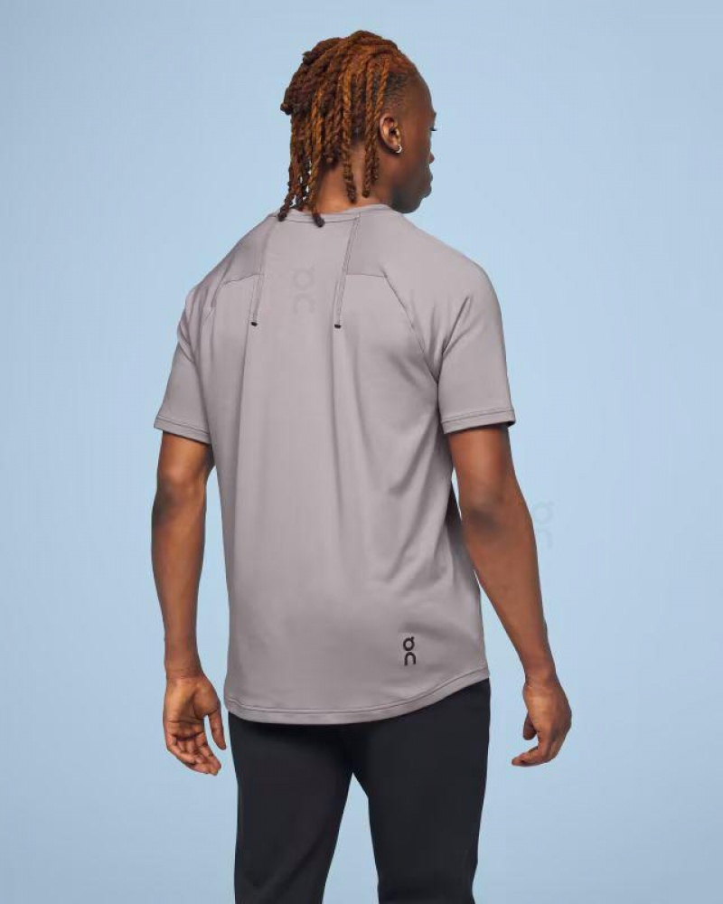 Grey On Cloud Focus-T Men's T Shirts | On_IN8293