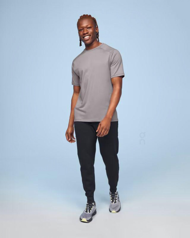 Grey On Cloud Focus-T Men\'s T Shirts | On_IN8293