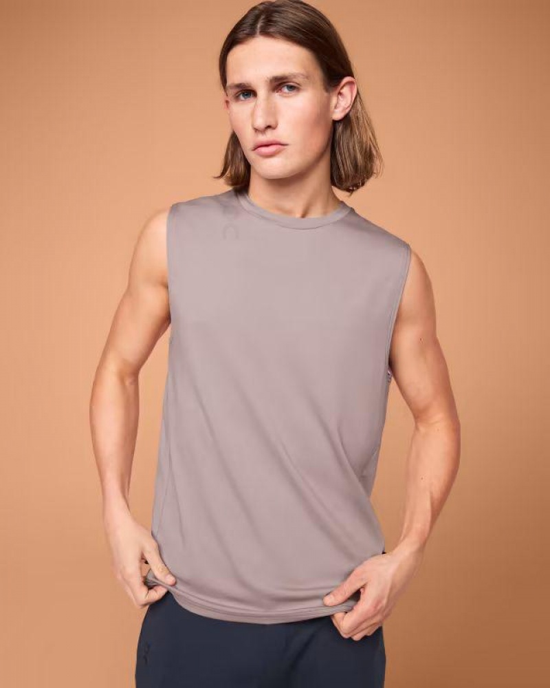 Grey On Cloud Focus Men\'s Tank Tops | On_IN8298