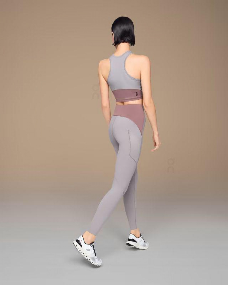 Grey On Cloud Movement Crop Women's Tank Tops | On_IN8517