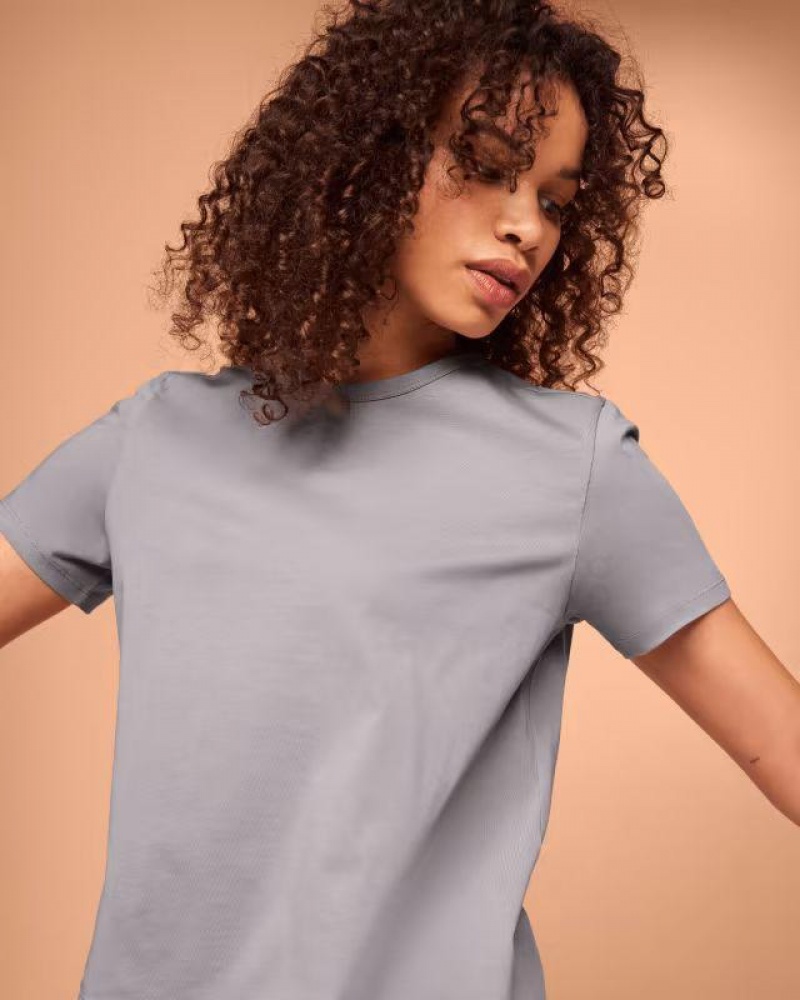 Grey On Cloud On-T Women's T Shirts | On_IN1180