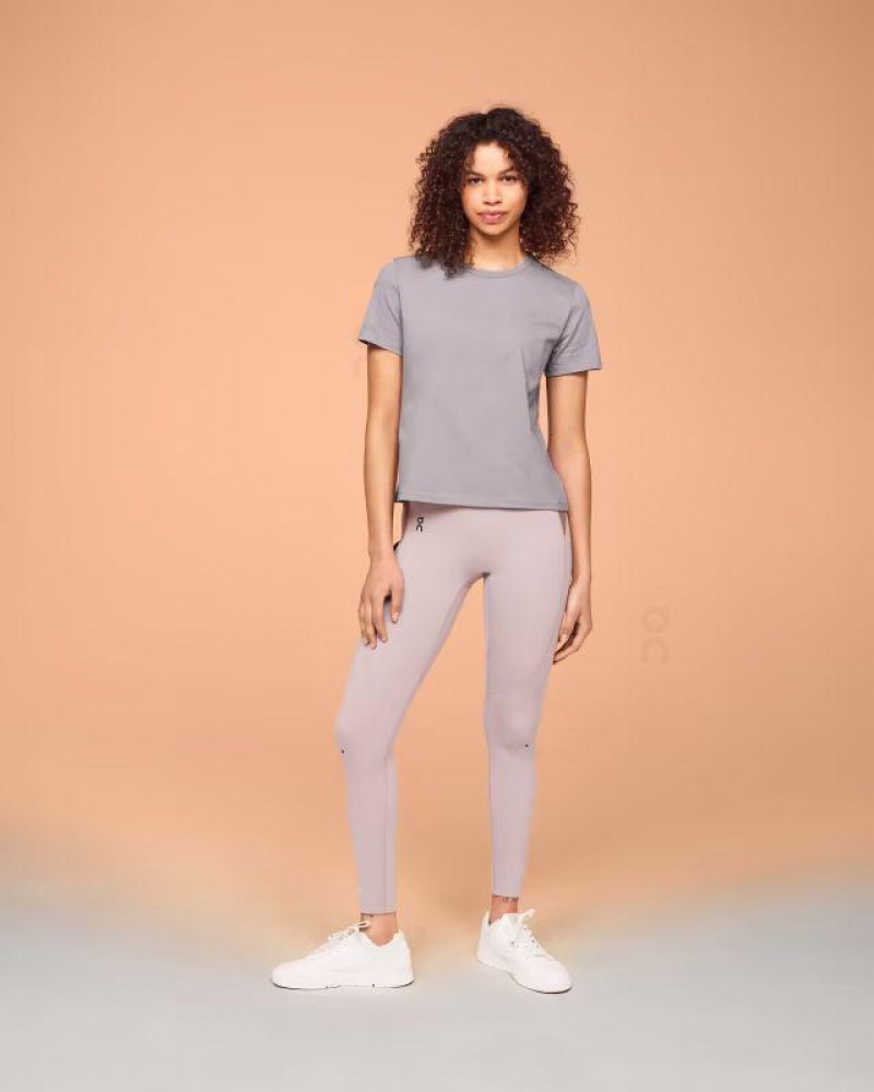 Grey On Cloud On-T Women's T Shirts | On_IN1180