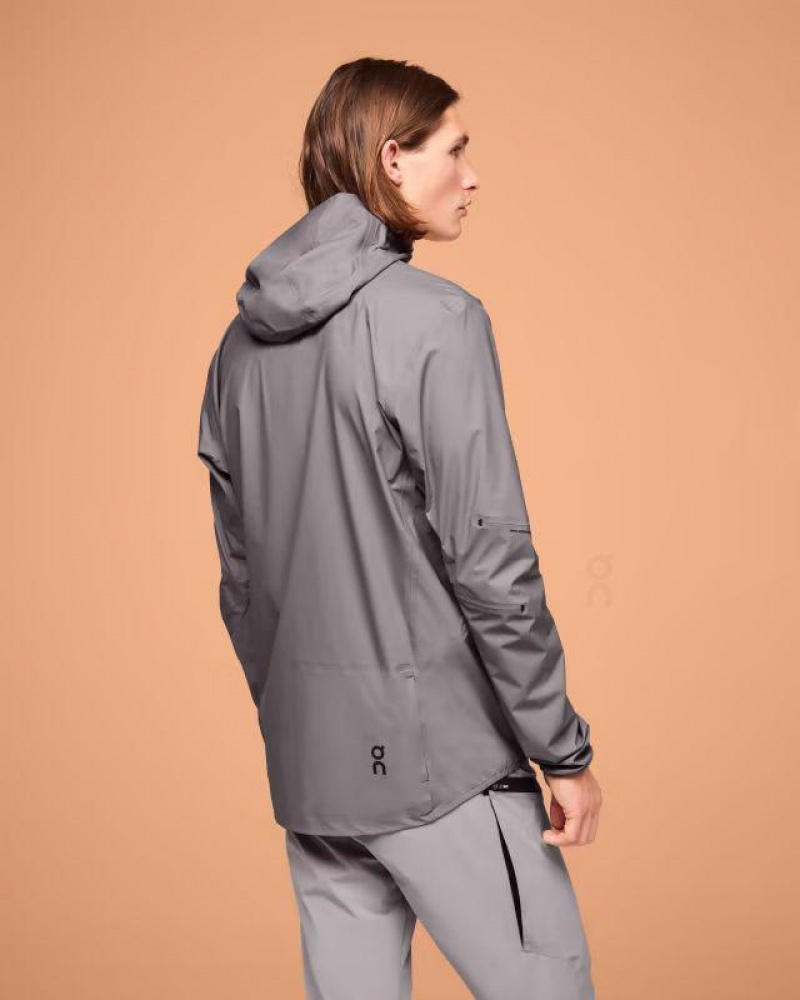 Grey On Cloud Waterproof Anorak Men's Jackets | On_IN8746