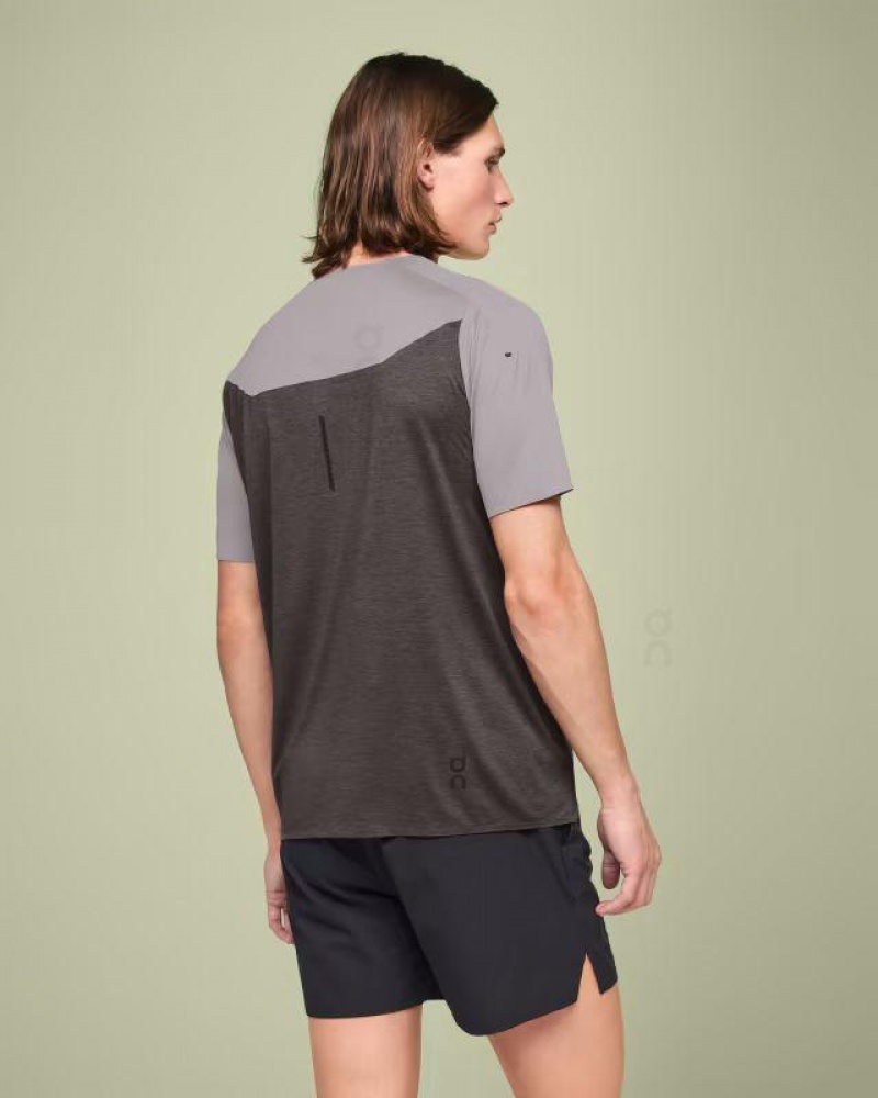 Grey / Black On Cloud Performance-T Men's T Shirts | On_IN8990