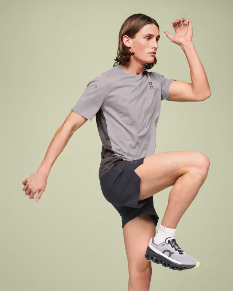 Grey / Black On Cloud Performance-T Men's T Shirts | On_IN8990
