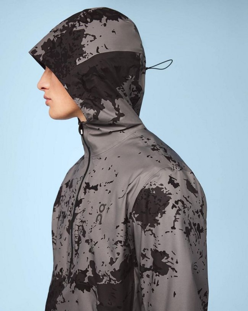 Grey / Black On Cloud Waterproof Anorak Men's Jackets | On_IN8035