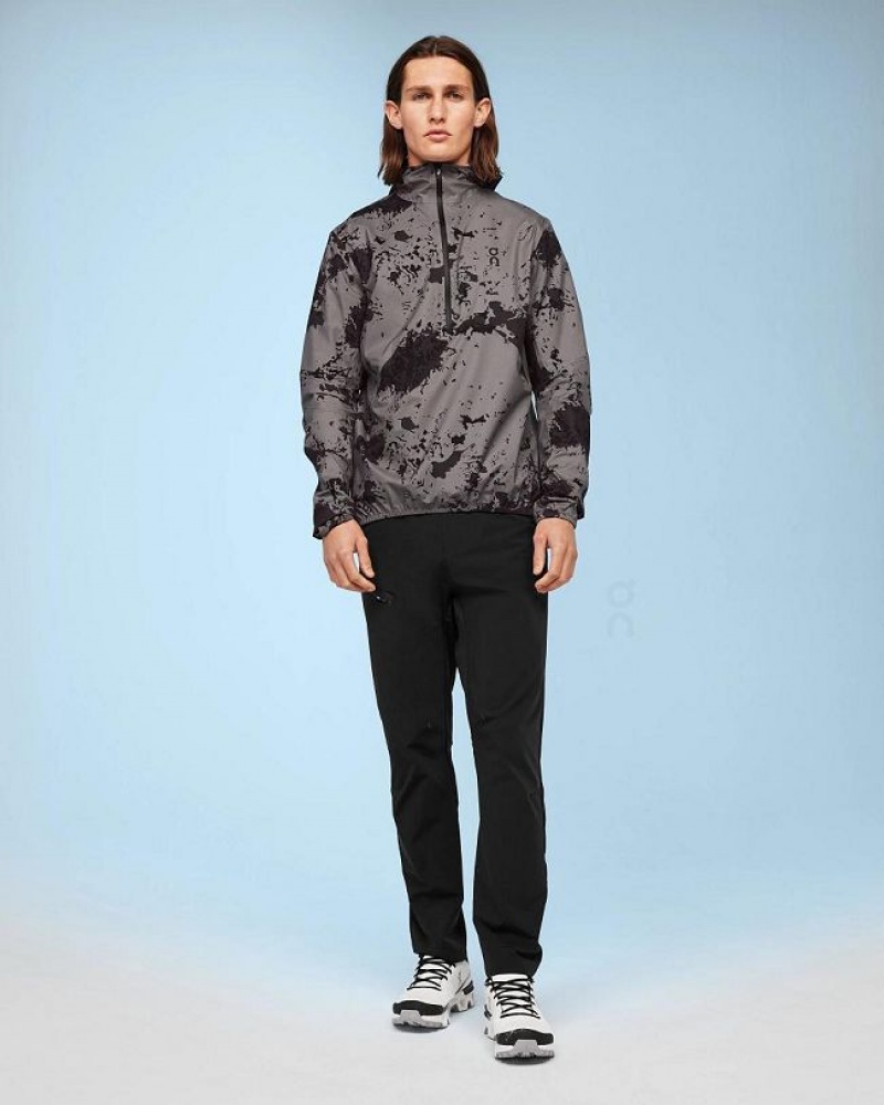 Grey / Black On Cloud Waterproof Anorak Men's Jackets | On_IN8035