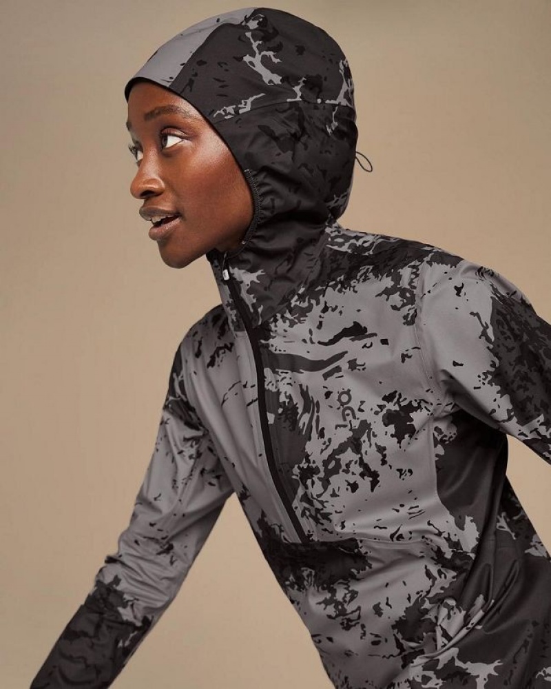 Grey / Black On Cloud Waterproof Anorak Women's Jackets | On_IN8036