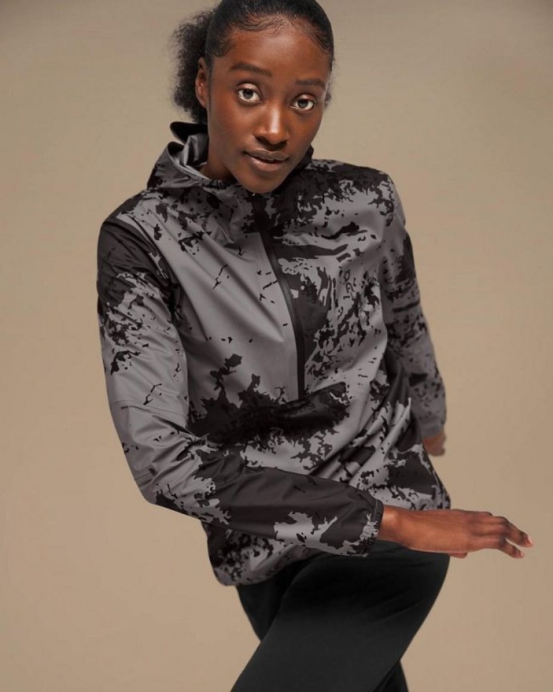 Grey / Black On Cloud Waterproof Anorak Women's Jackets | On_IN8036