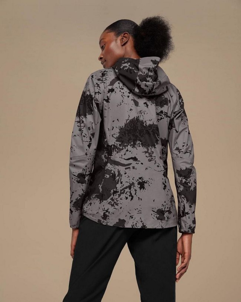 Grey / Black On Cloud Waterproof Anorak Women's Jackets | On_IN8036