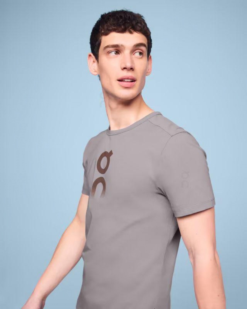 Grey / Brown On Cloud Graphic-T Men's T Shirts | On_IN8725
