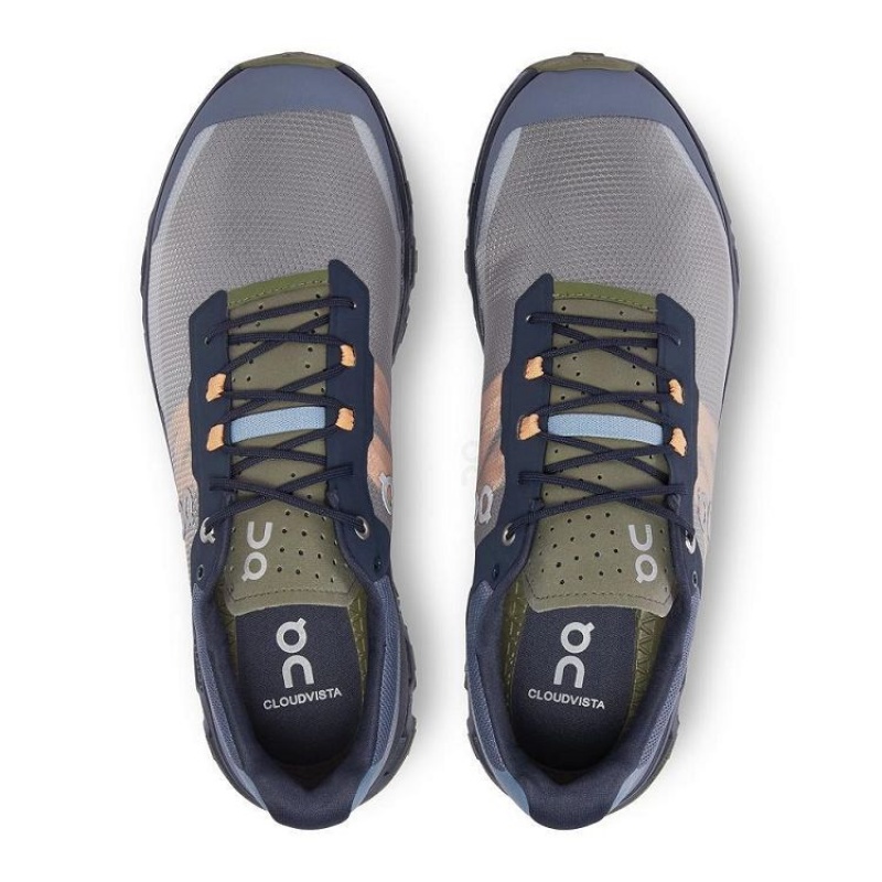 Grey / Olive On Cloud Cloudvista Men's Trail Running Shoes | On_IN8875