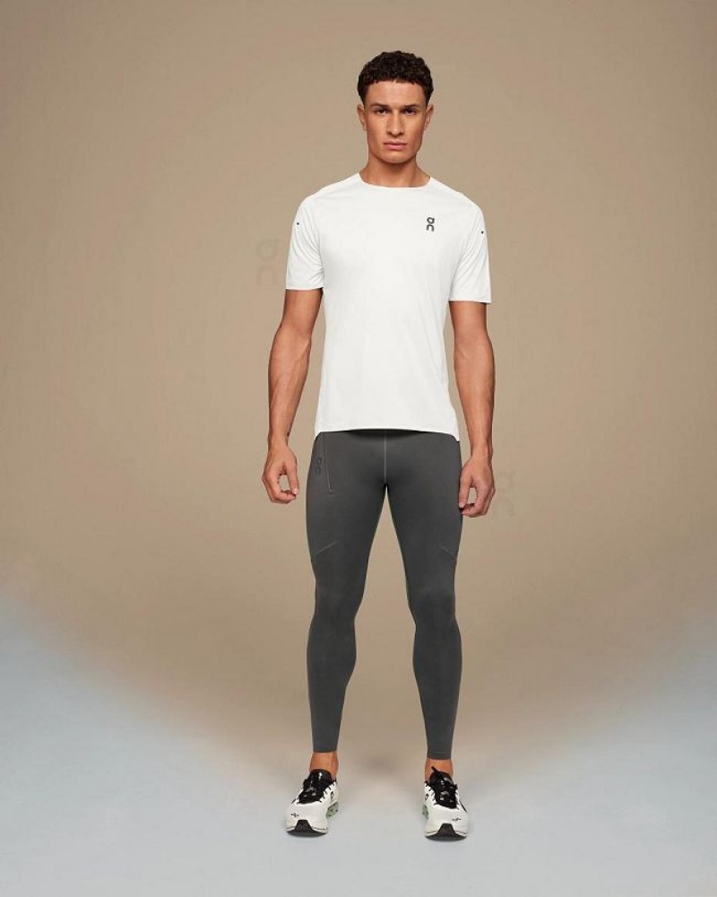 Grey / Olive On Cloud Performance Men's Leggings | On_IN8393