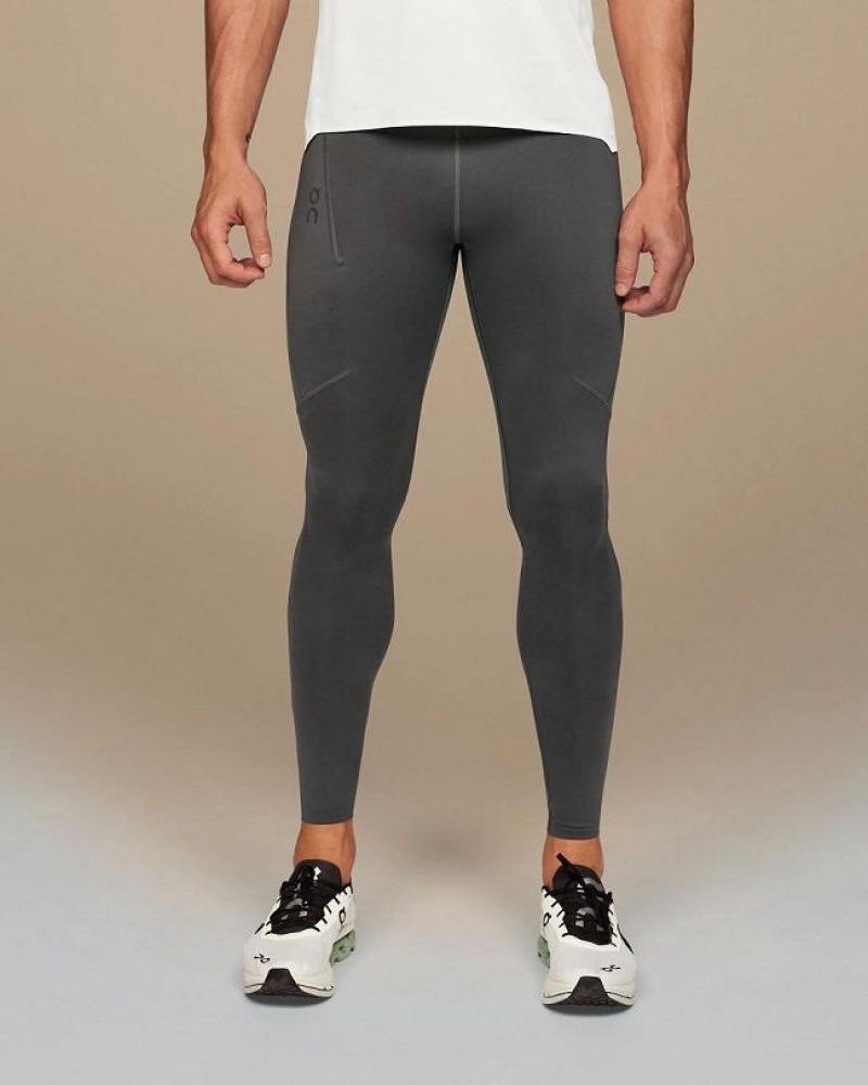 Grey / Olive On Cloud Performance Men\'s Leggings | On_IN8393