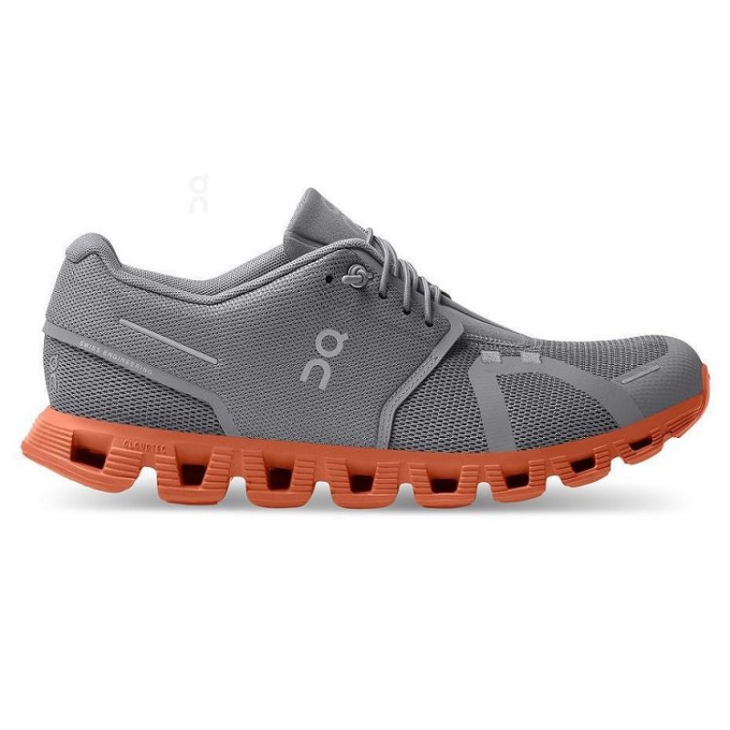 Grey / Orange On Cloud Cloud 5 Men\'s Sneakers | On_IN9047