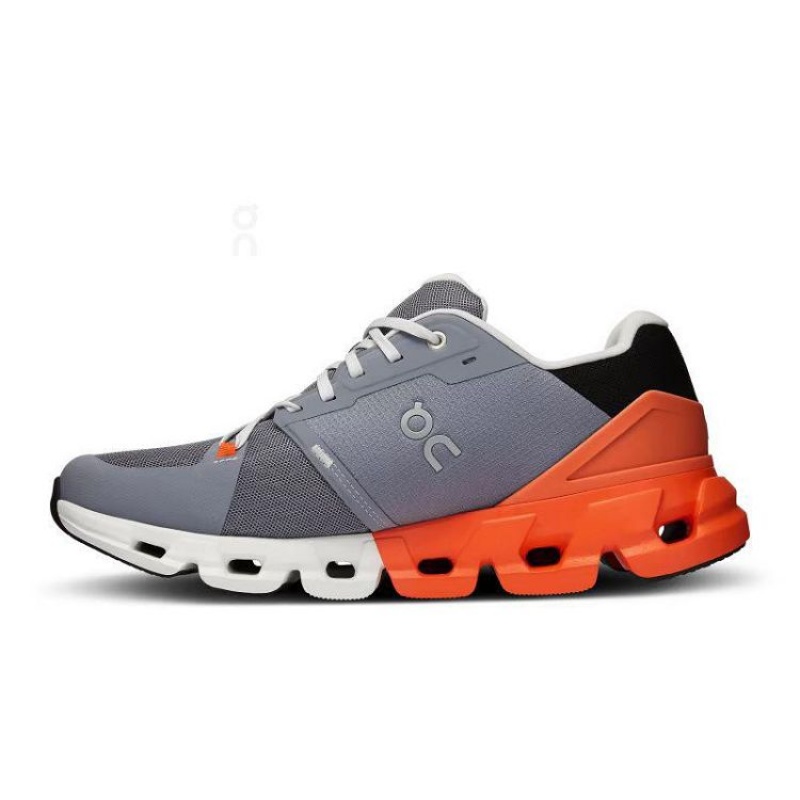 Grey / Orange On Cloud Cloudflyer 4 Men's Running Shoes | On_IN8020