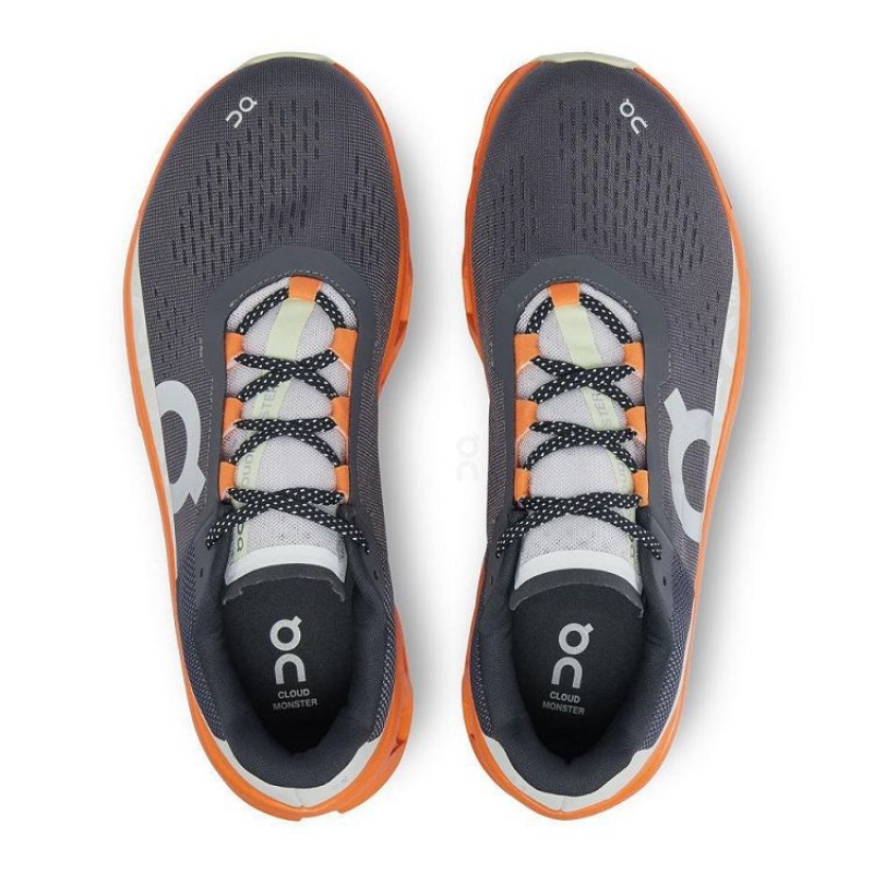 Grey / Orange On Cloud Cloudmonster Men's Running Shoes | On_IN8581