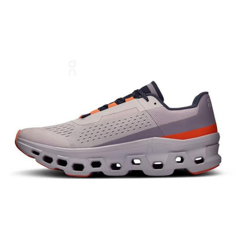 Grey / Red On Cloud Cloudmonster Men's Running Shoes | On_IN8474