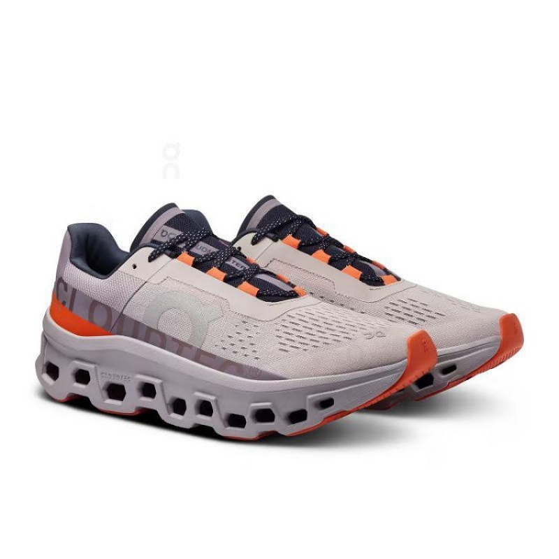 Grey / Red On Cloud Cloudmonster Men's Running Shoes | On_IN8474