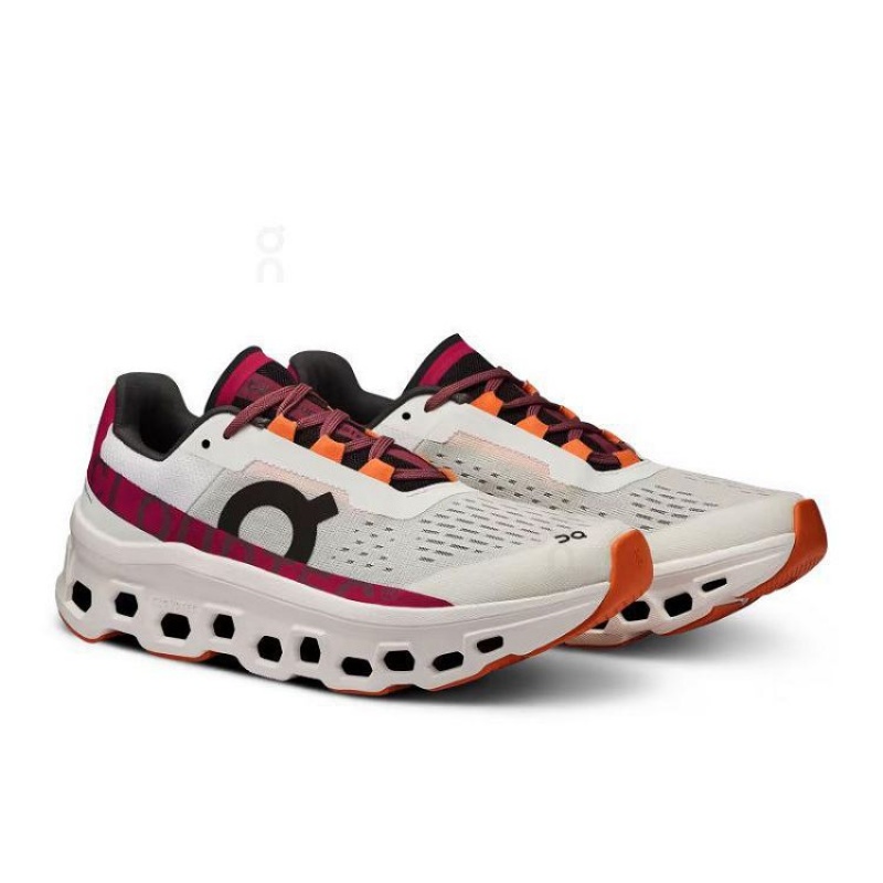 Grey / Red On Cloud Cloudmonster Women's Running Shoes | On_IN8199