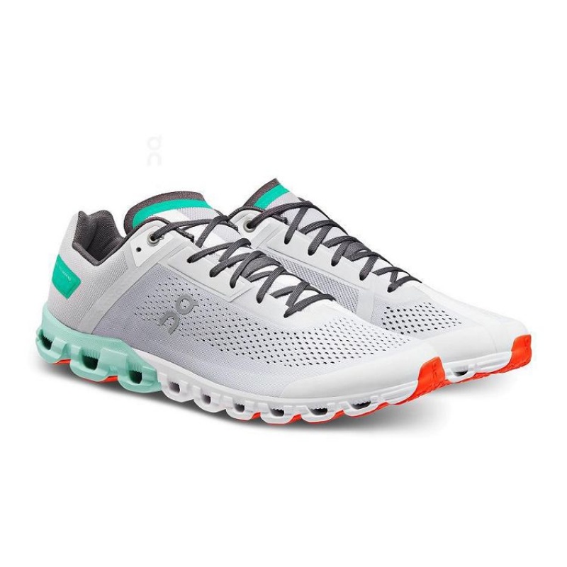 Grey / Turquoise On Cloud Cloudflow Men's Running Shoes | On_IN9095