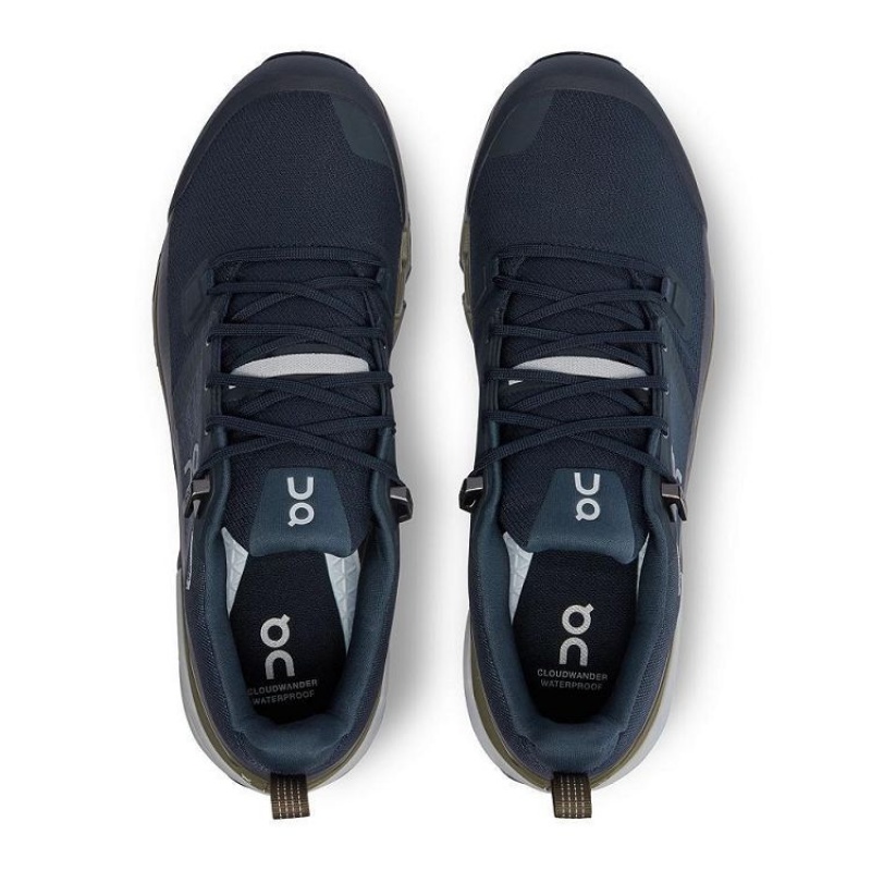 Navy On Cloud Cloudwander Waterproof Men's Hiking Shoes | On_IN8543