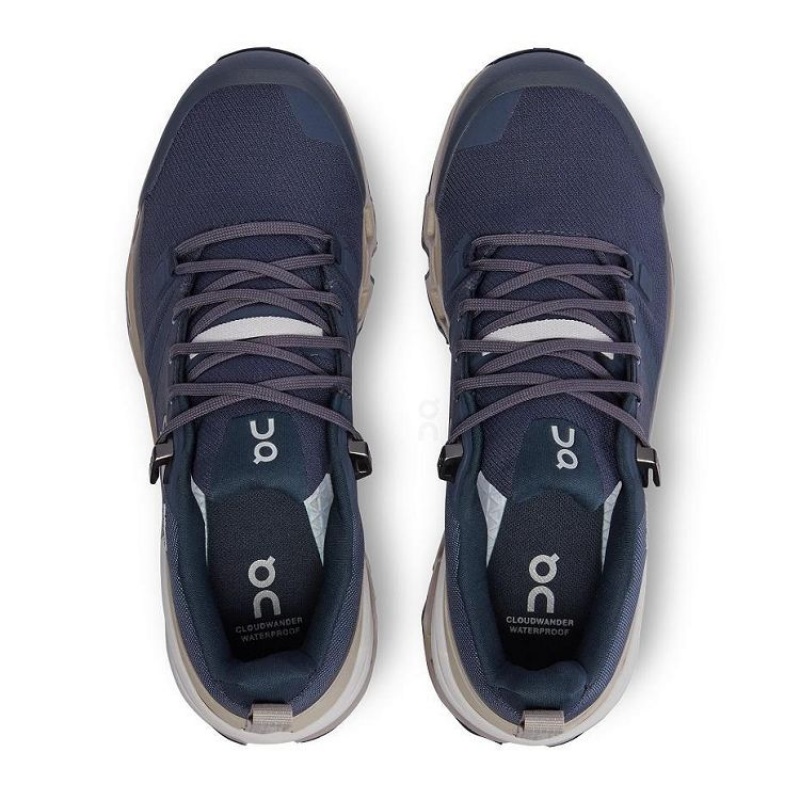 Navy On Cloud Cloudwander Waterproof Women's Hiking Shoes | On_IN8409