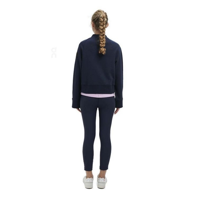 Navy On Cloud Crew Neck Women's Sweatshirts | On_IN8120