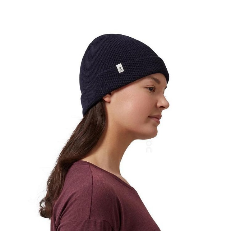 Navy On Cloud Merino Men's Beanie | On_IN8493
