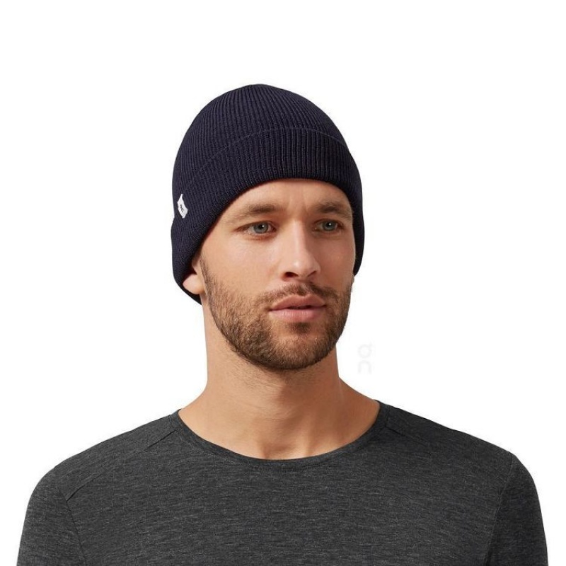 Navy On Cloud Merino Men\'s Beanie | On_IN8493