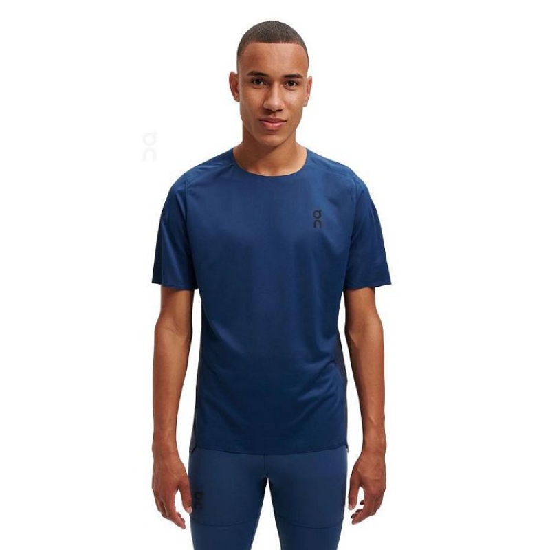 Navy On Cloud Performance-T Men\'s T Shirts | On_IN9039