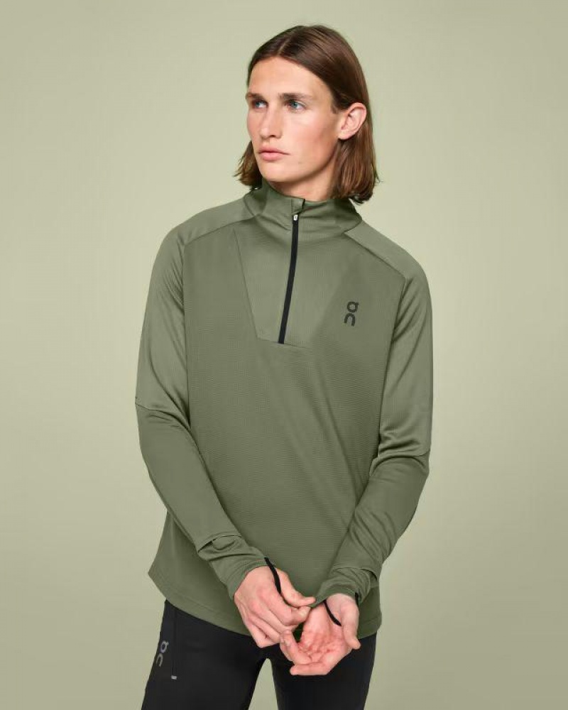 Olive On Cloud Climate Men's T Shirts | On_IN8169