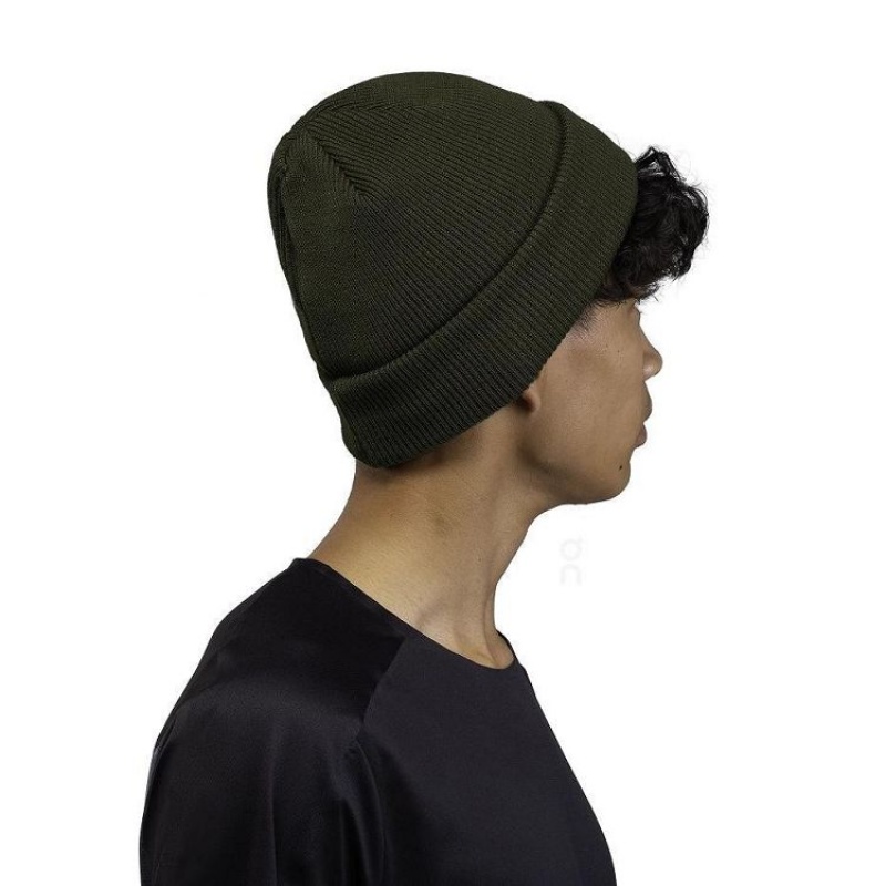Olive On Cloud Merino Men's Beanie | On_IN8950