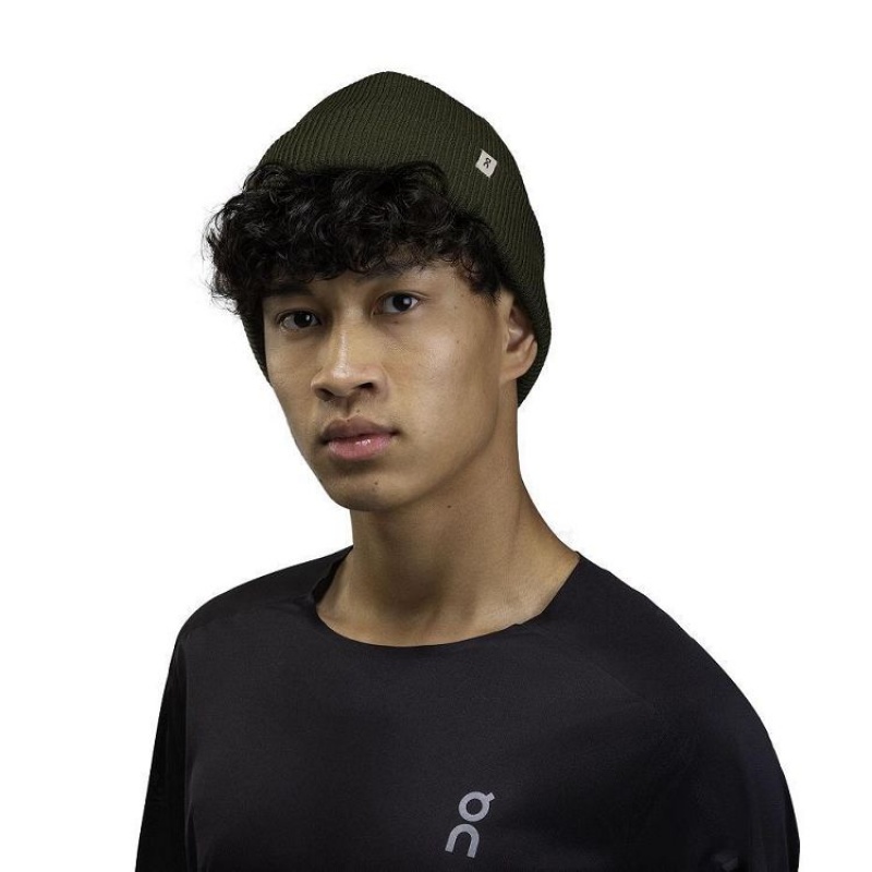 Olive On Cloud Merino Men's Beanie | On_IN8950