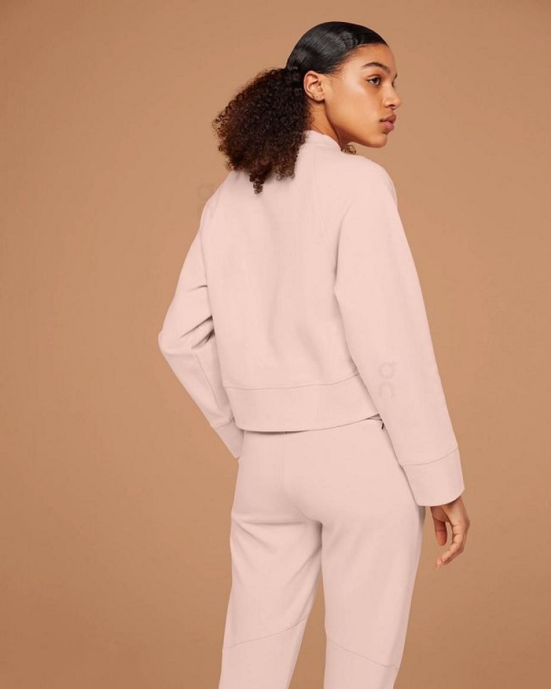 Pink On Cloud Crew Neck Women's Sweatshirts | On_IN9080