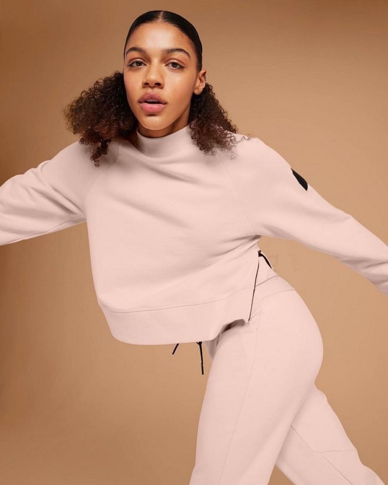 Pink On Cloud Crew Neck Women's Sweatshirts | On_IN9080