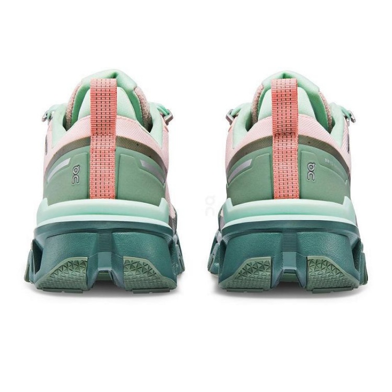 Pink / Green On Cloud Cloudwander Waterproof Women's Hiking Shoes | On_IN8923