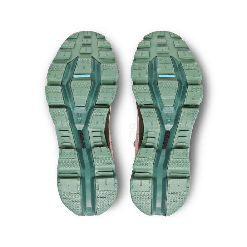 Pink / Green On Cloud Cloudwander Waterproof Women's Hiking Shoes | On_IN8923