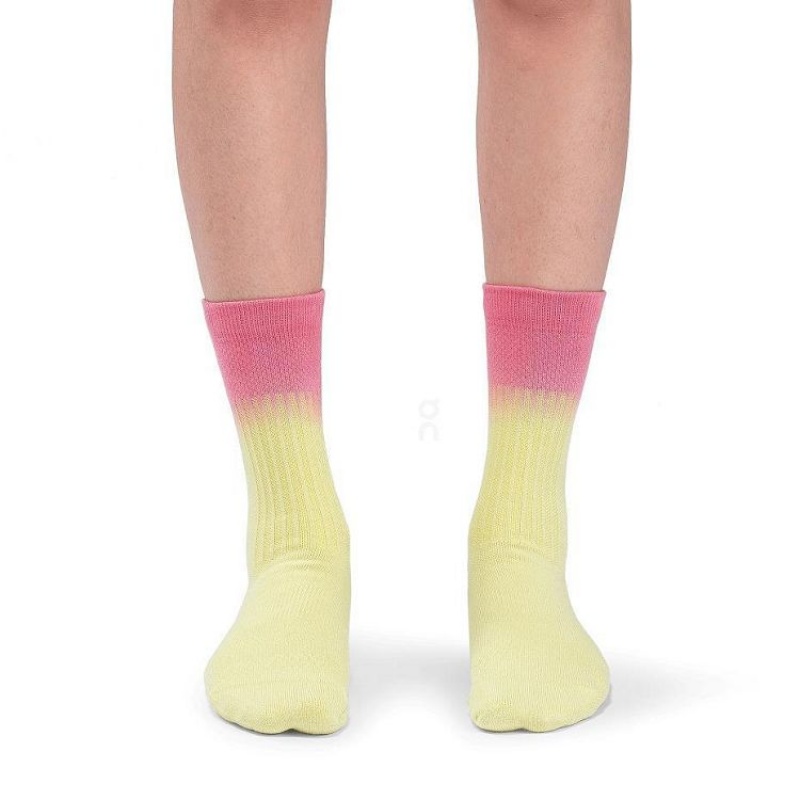 Pink / Yellow On Cloud All-Day Men's Socks | On_IN8471