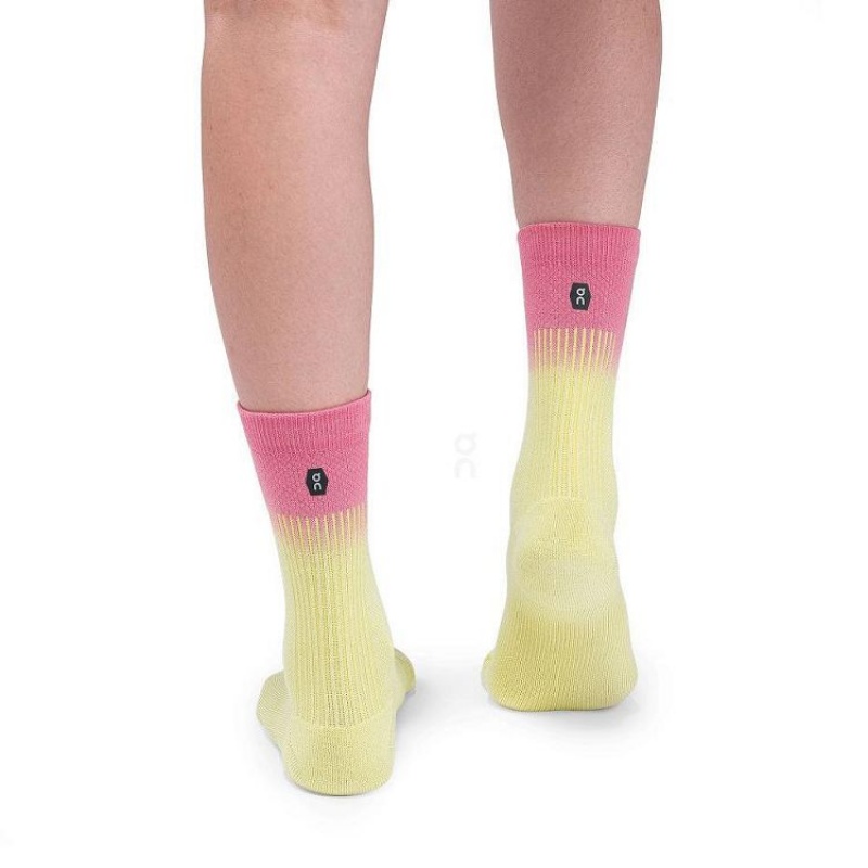 Pink / Yellow On Cloud All-Day Men's Socks | On_IN8471