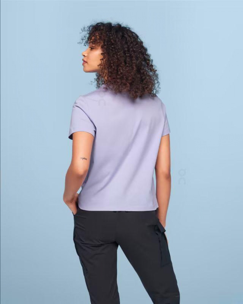 Purple On Cloud Graphic Women's T Shirts | On_IN8398