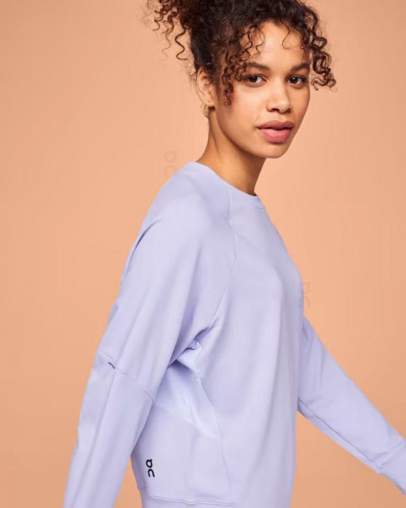 Purple On Cloud Movement Crew Women's Sweatshirts | On_IN8206