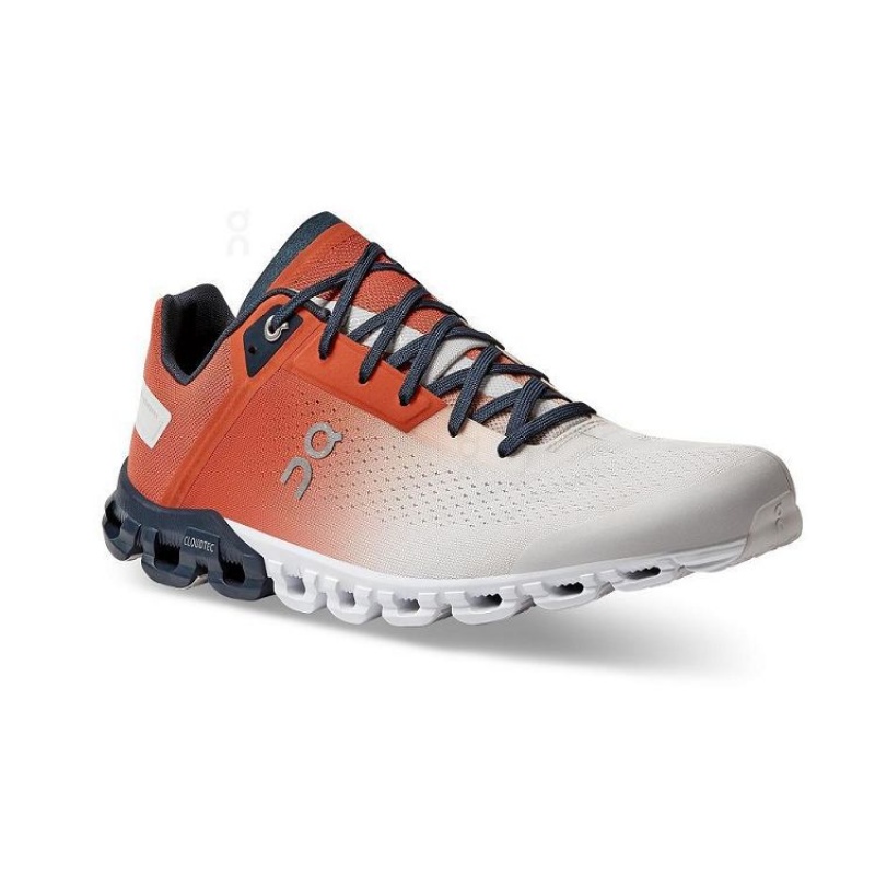 Red / Silver On Cloud Cloudflow Men's Running Shoes | On_IN9139
