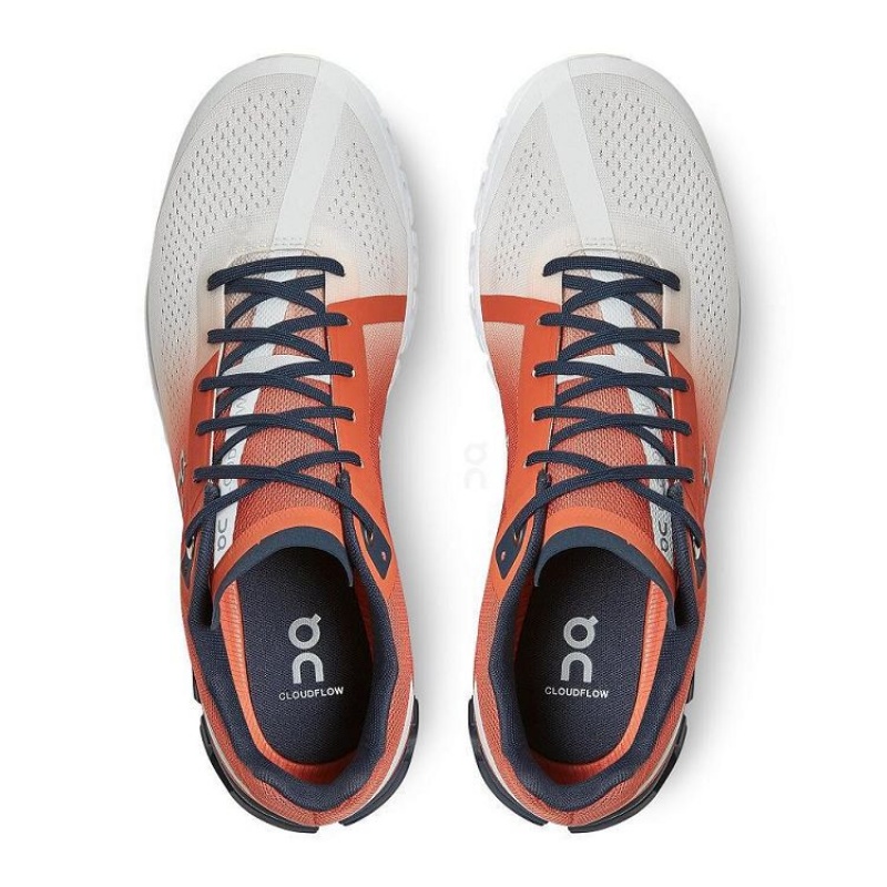 Red / Silver On Cloud Cloudflow Men's Running Shoes | On_IN9139
