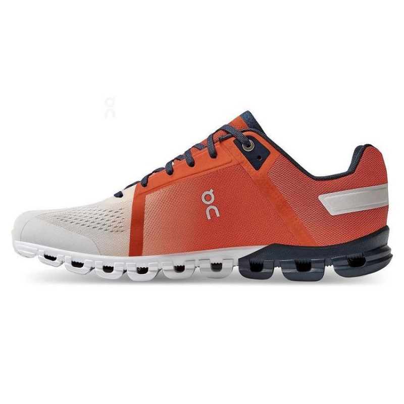 Red / Silver On Cloud Cloudflow Men's Running Shoes | On_IN9139