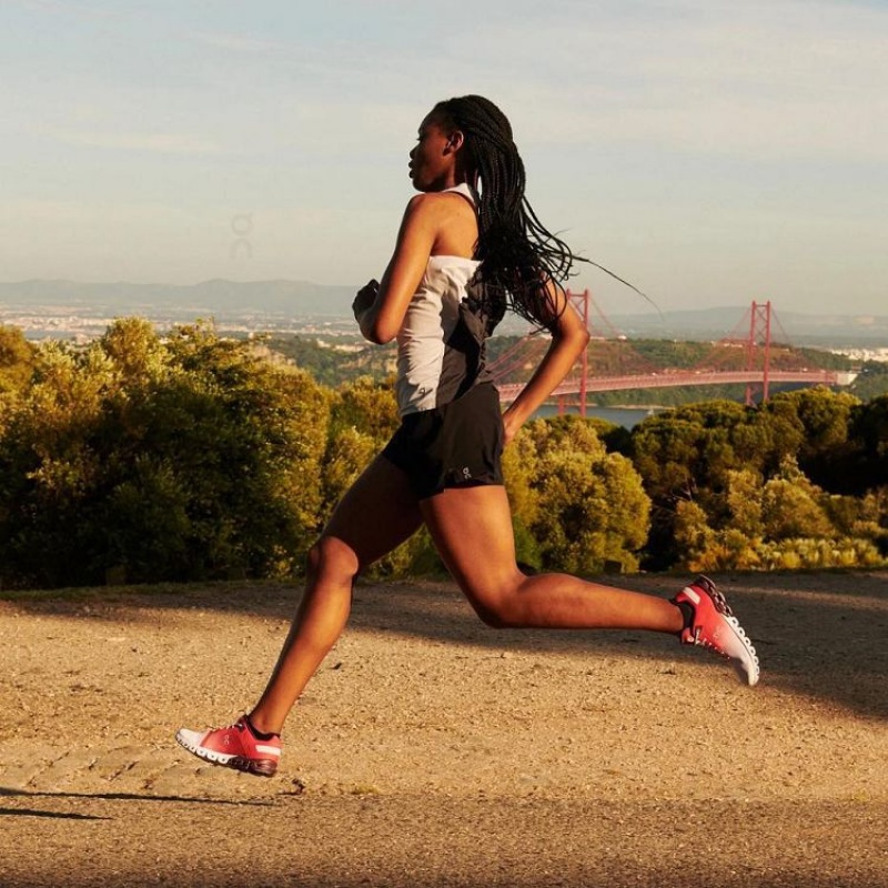 Red / White On Cloud Cloudflow Women's Running Shoes | On_IN8288