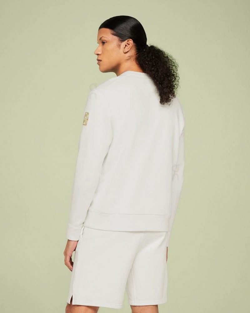 White On Cloud Crew Neck Men's Sweatshirts | On_IN8291